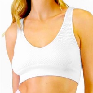 Nikibiki reversible crop top. OS white.